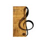 Wallity Treble Clef Escultura de pared en Nogal y Negro